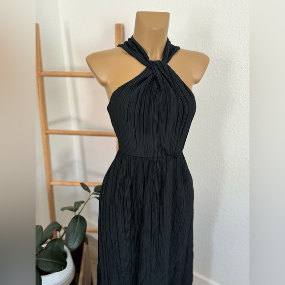 NWT Women's Halter Midi Dress - A New Day Black - Picture 6 of 7